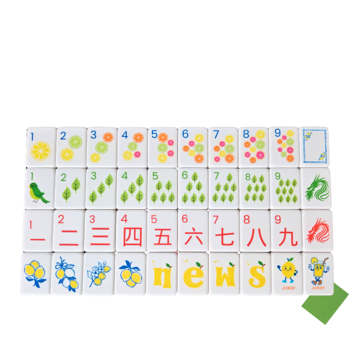 Mahjong Studios – American Mahjong Tiles - Lemon Lime Green Back