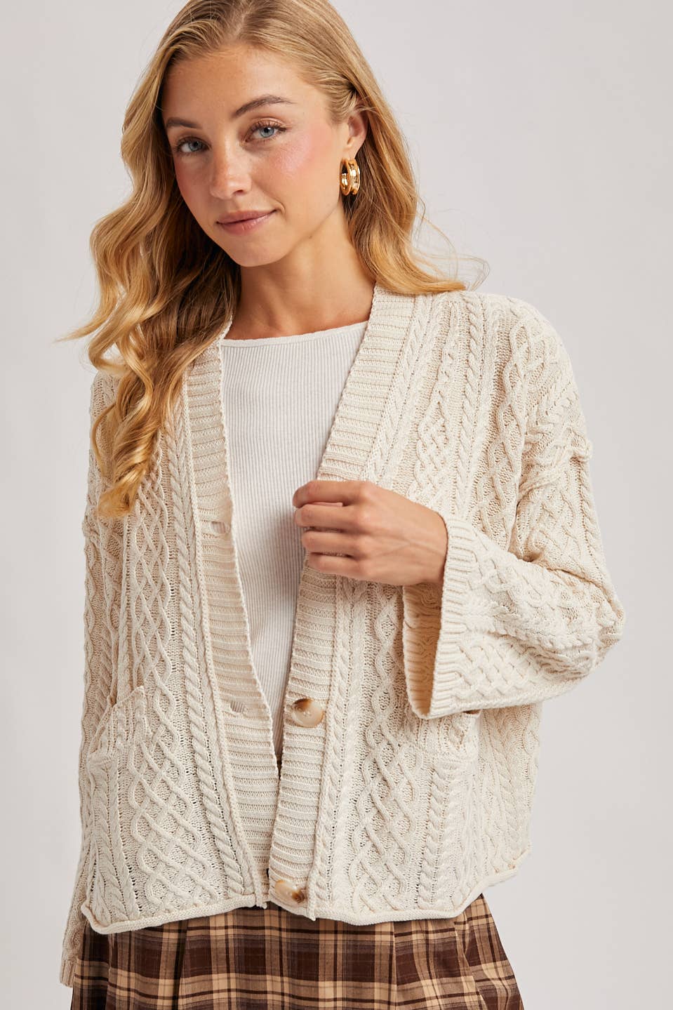 Abbey Cable Knit Cardigan