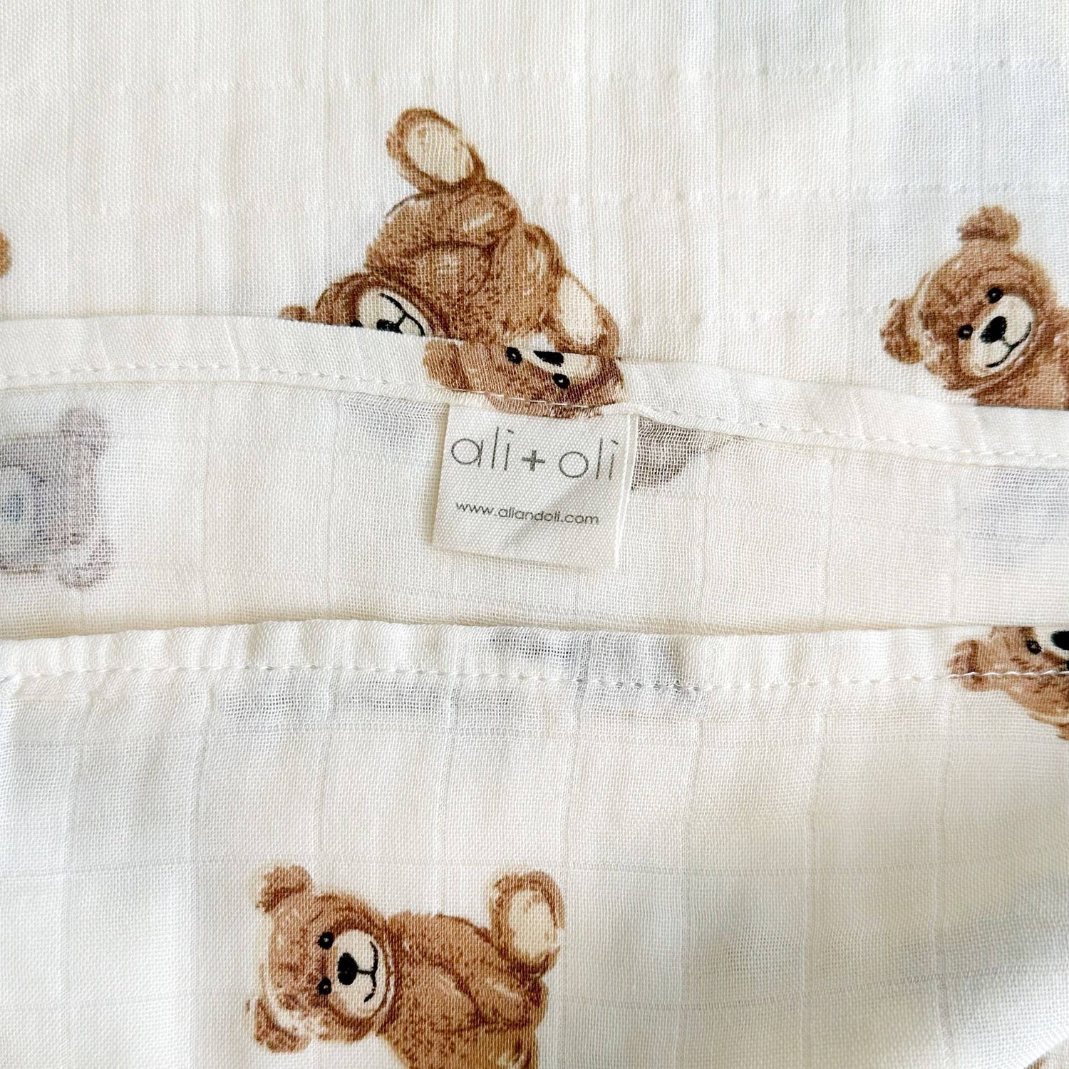 Teddy Bamboo Muslin Swaddle Baby Blanket
