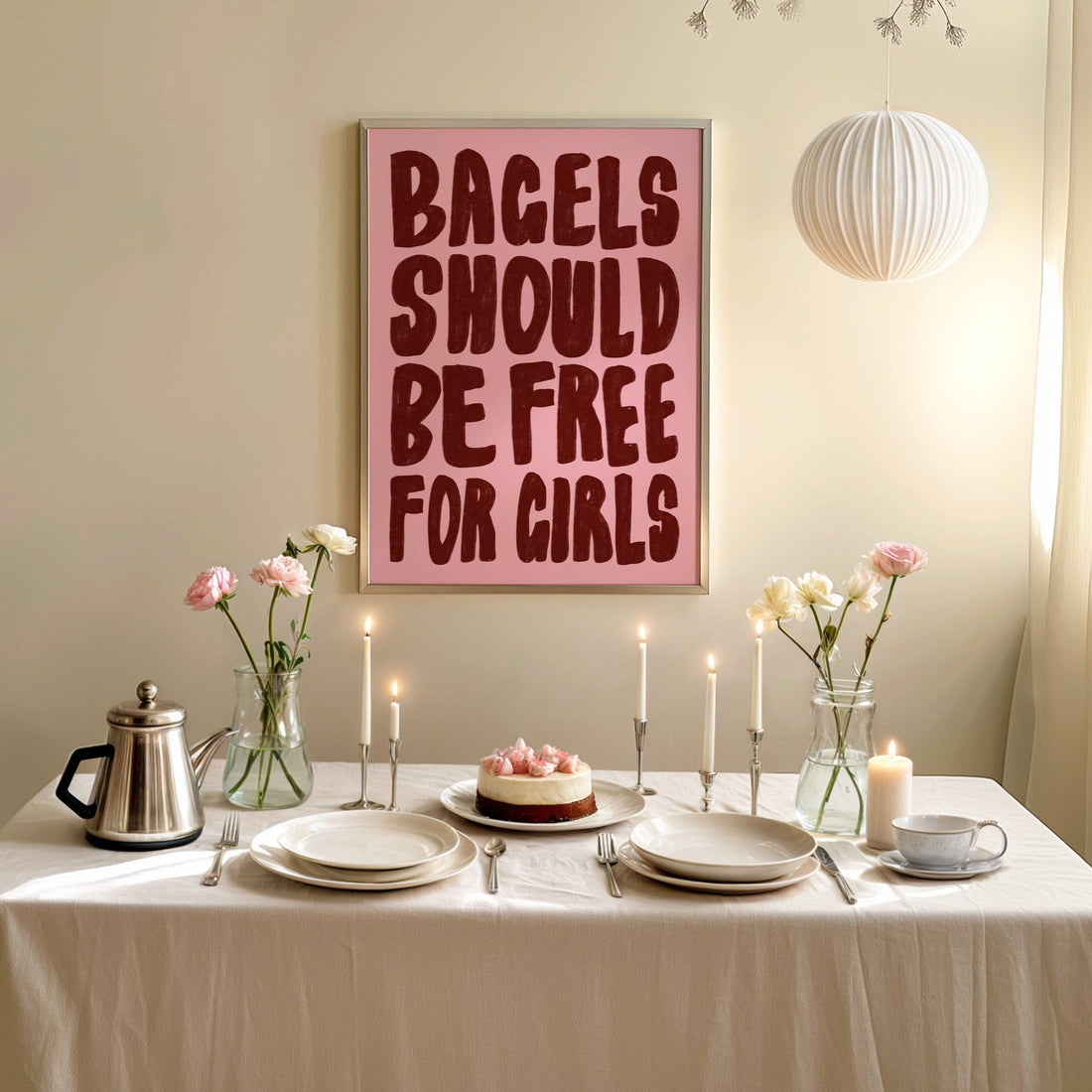 Bagels Should Be Free For Girls Poster