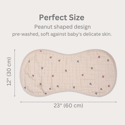 Cherry Bamboo Muslin Burp Cloth Set