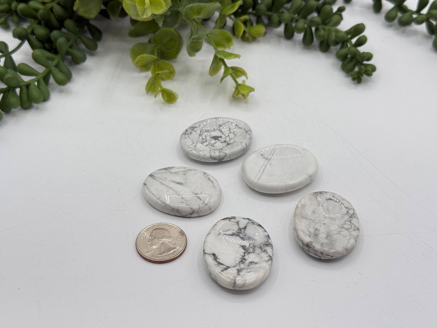 White Howlite Worry Stone