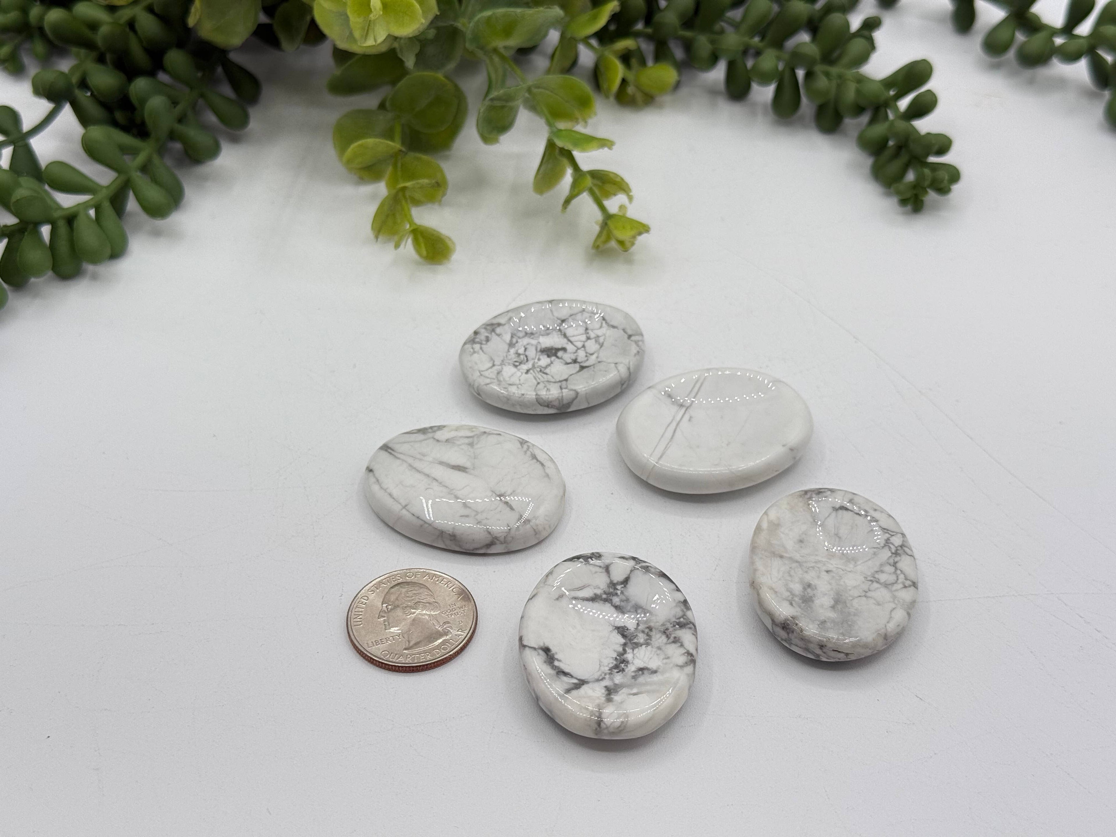 White Howlite Worry Stone