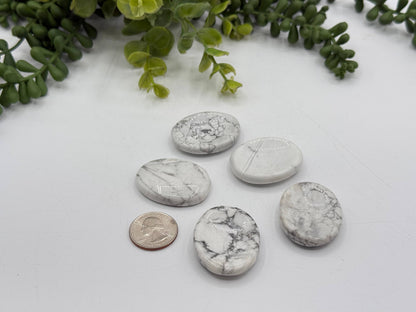White Howlite Worry Stone
