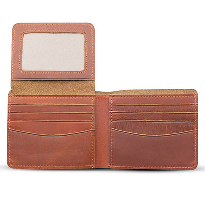 Genuine Leather Flap Wallet