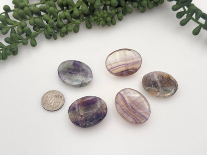 Rainbow Fluorite Worry Stone