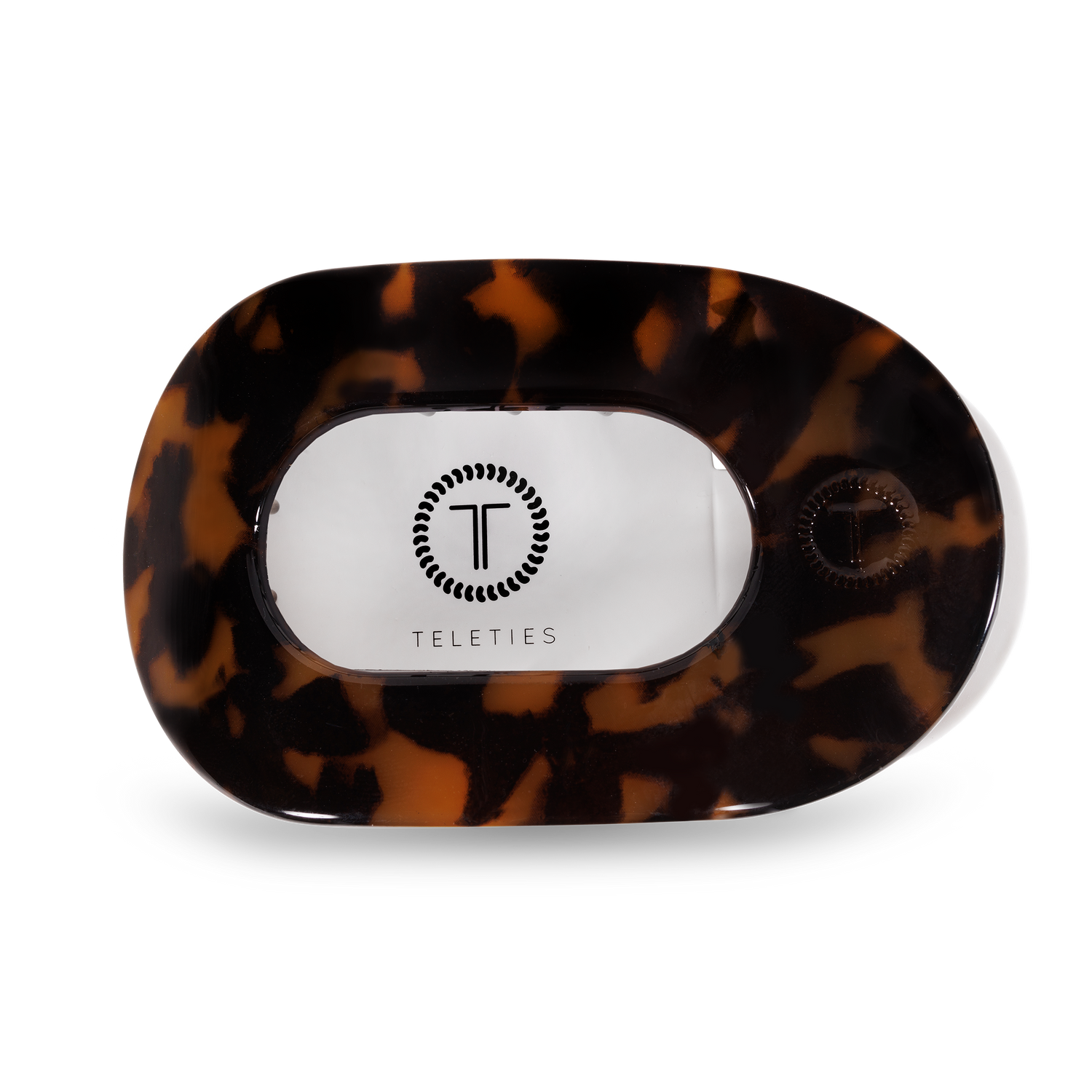 Tortoise Round Flat Hair Clip