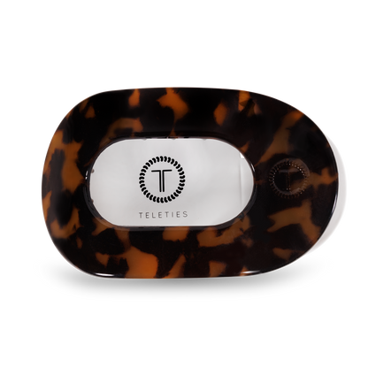 Tortoise Round Flat Hair Clip