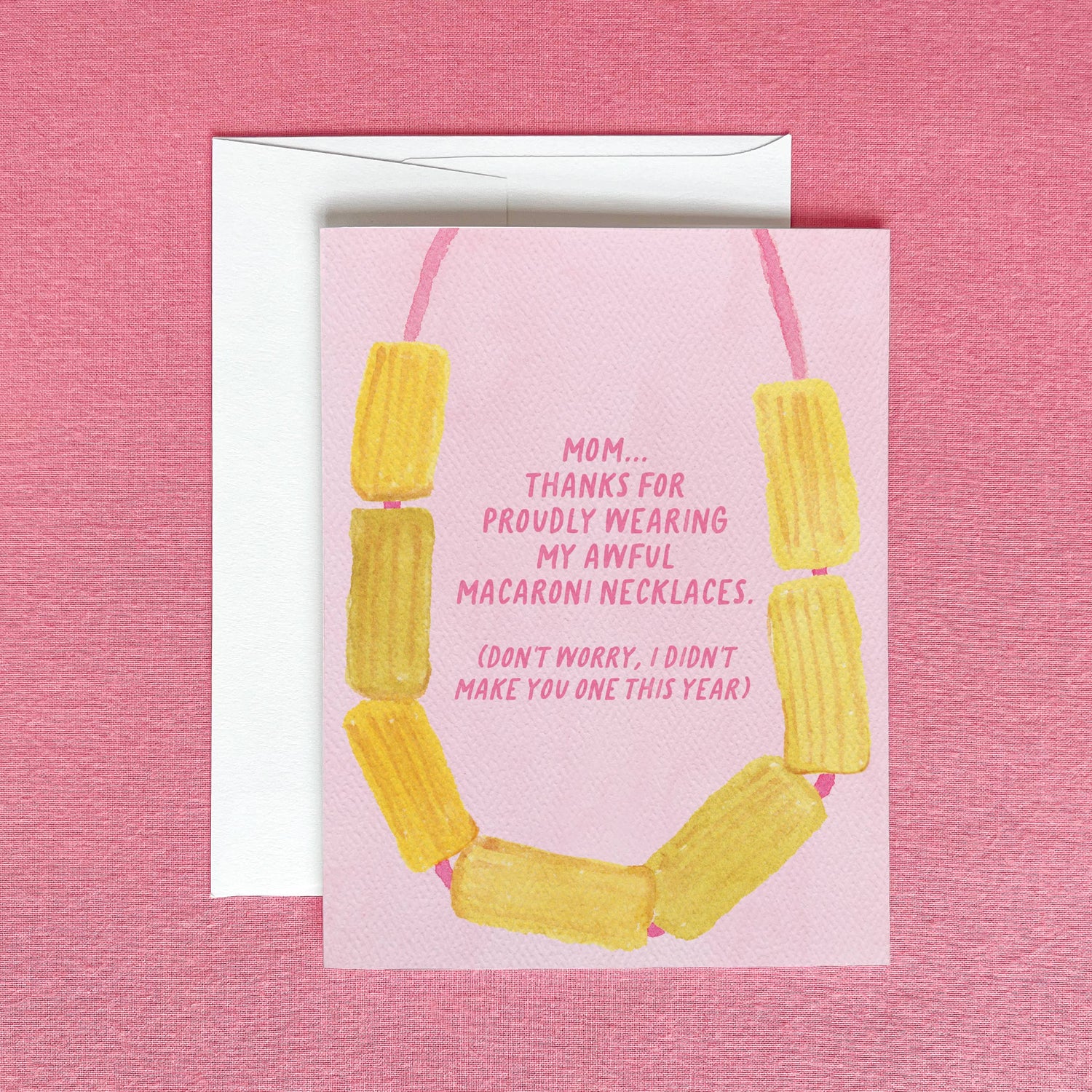 Macaroni Necklace Greeting Card