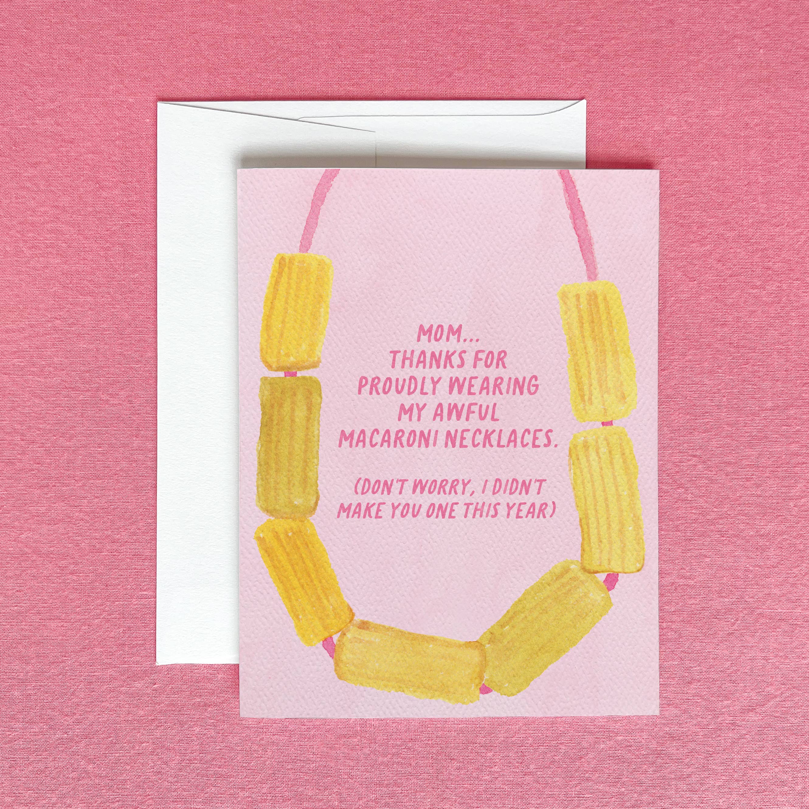 Macaroni Necklace Greeting Card