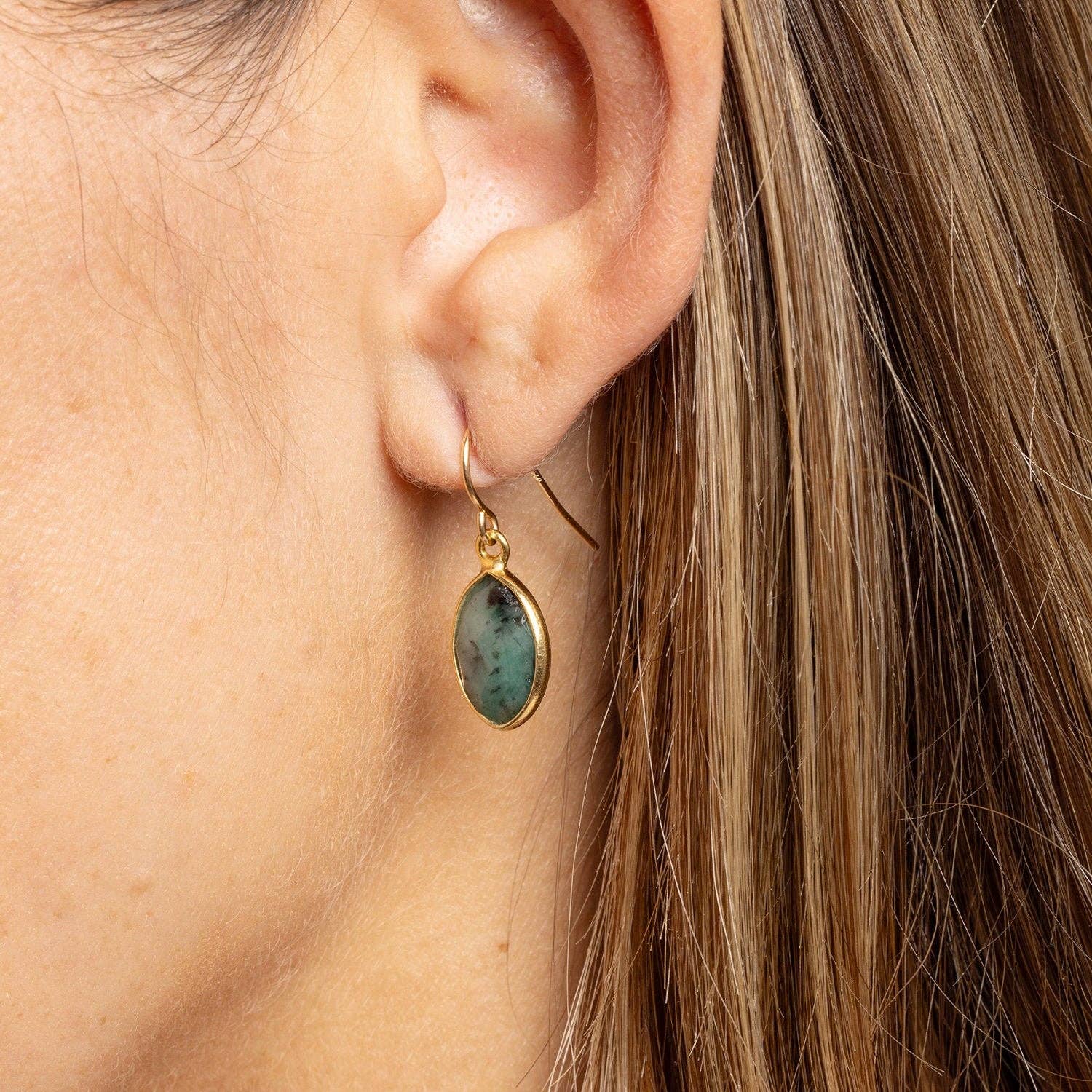 Emerald Marquise Cut Earrings