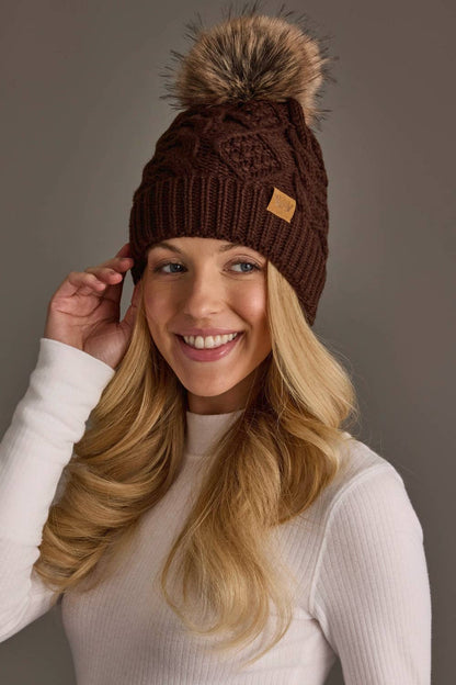 Hot Chocolate Pom Hat