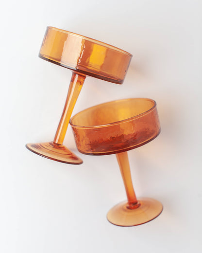 Handblown Hammered Coupe
