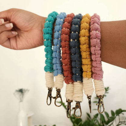 Minimalist Braided Cotton Wristlet