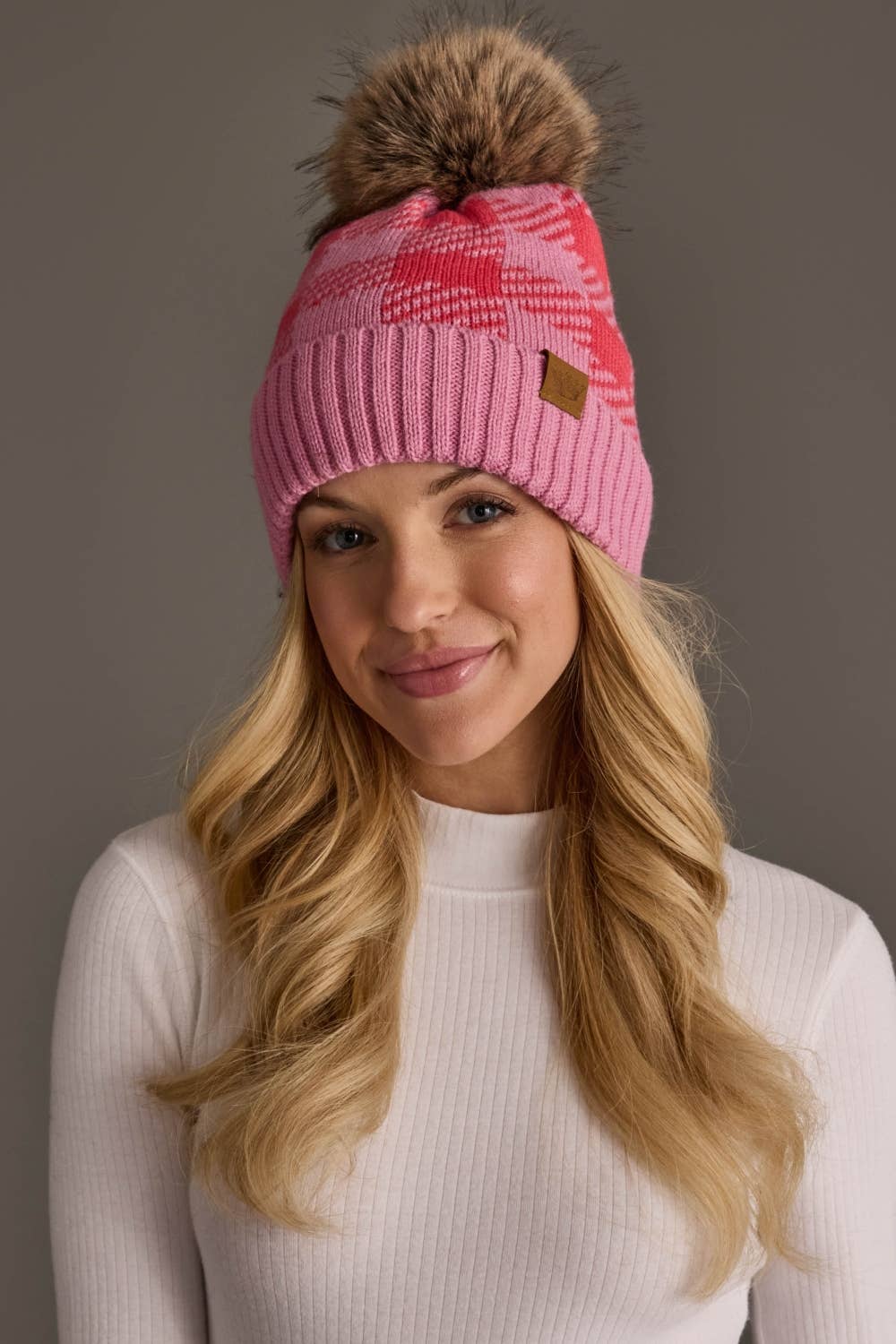 Candy Cane Pom Hat