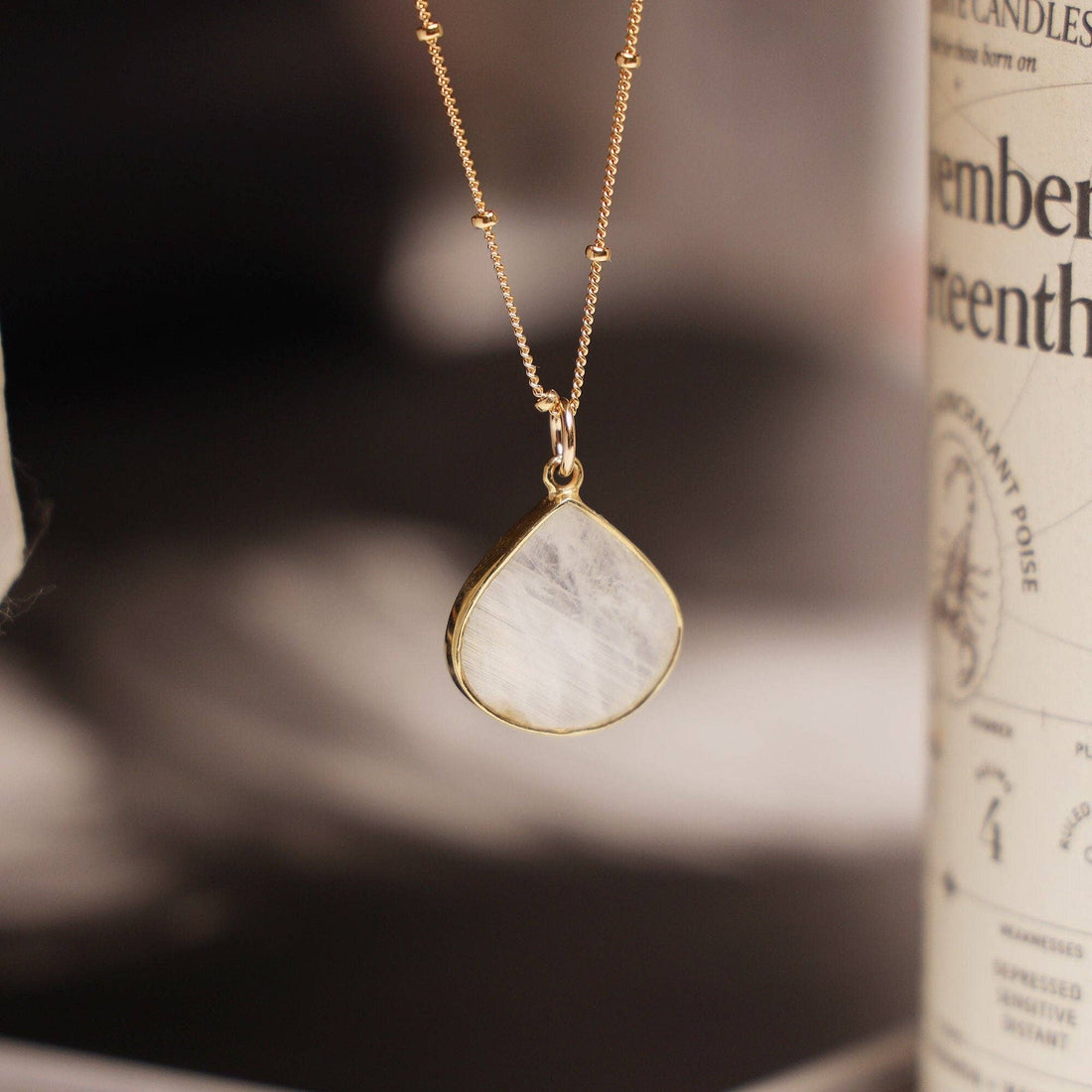 Moonstone Pendant Necklace