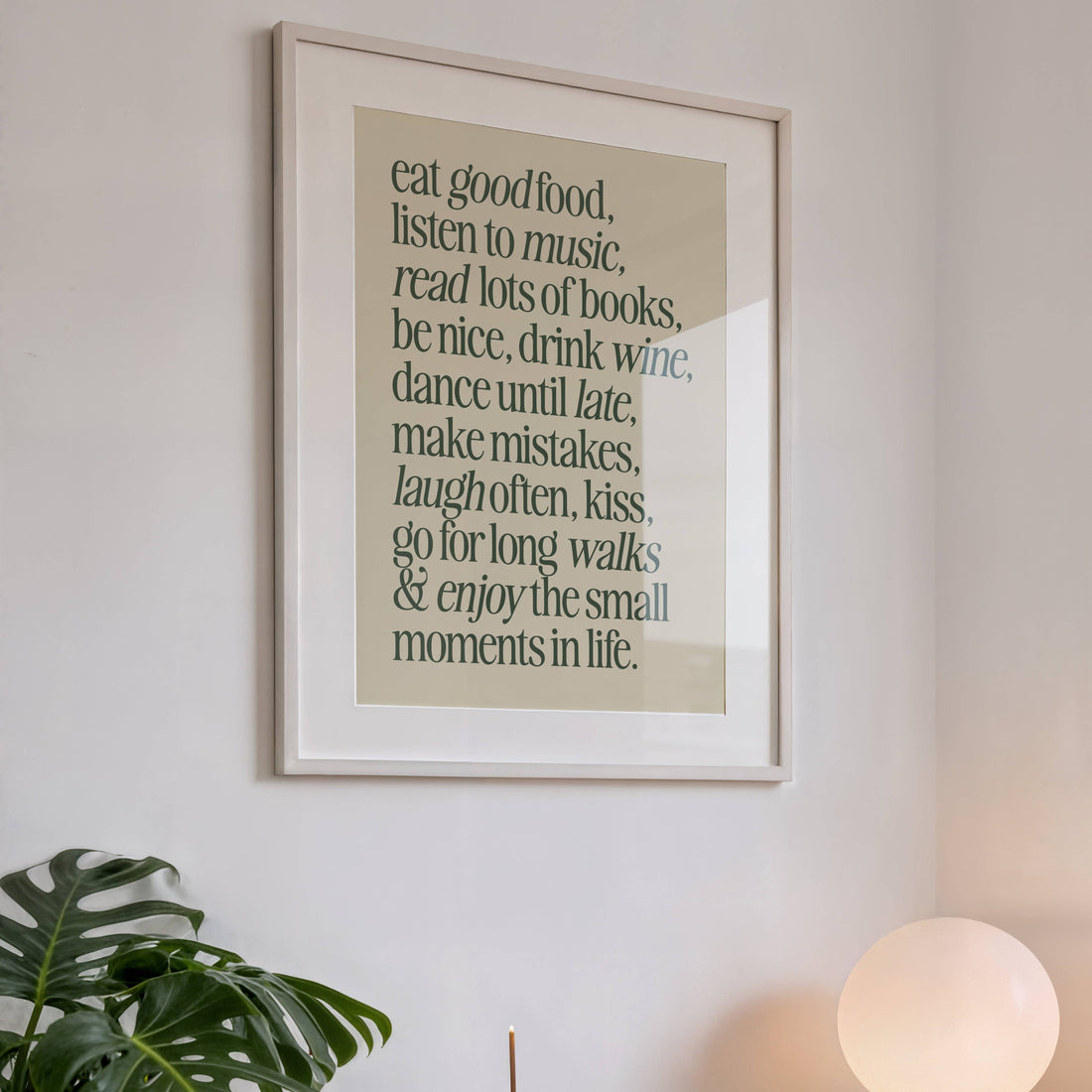 Enjoy The Small Moments Print