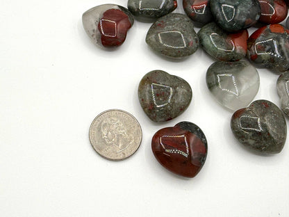 African Bloodstone Mini Heart