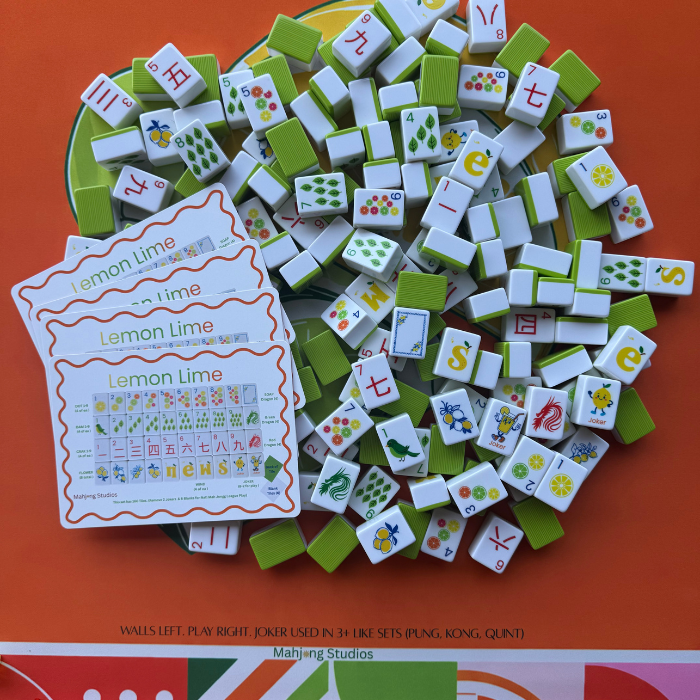Mahjong Studios – American Mahjong Tiles - Lemon Lime Green Back
