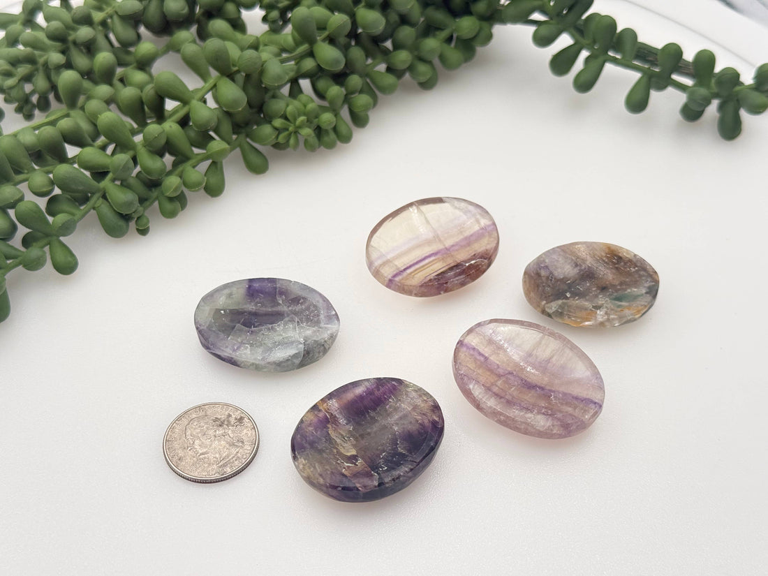 Rainbow Fluorite Worry Stone