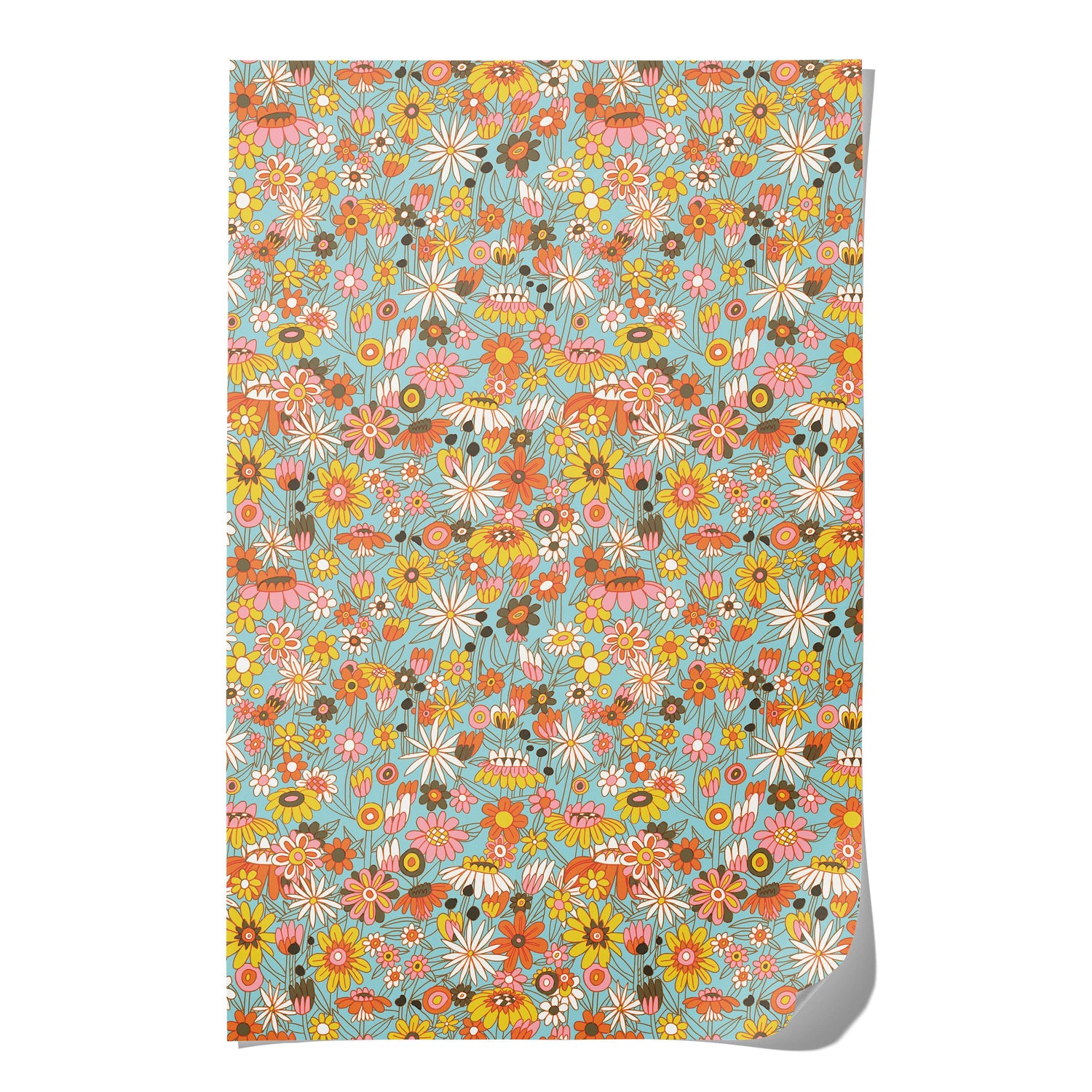 Groovy Bloom Wrapping Paper