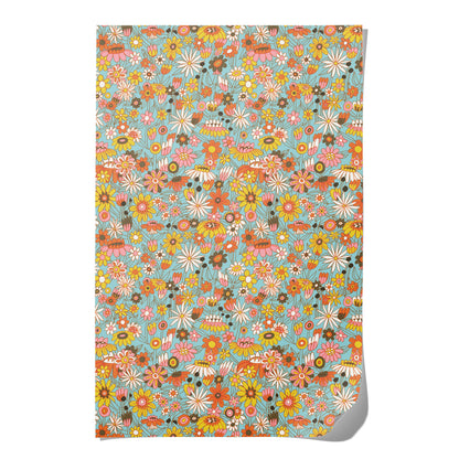 Groovy Bloom Wrapping Paper