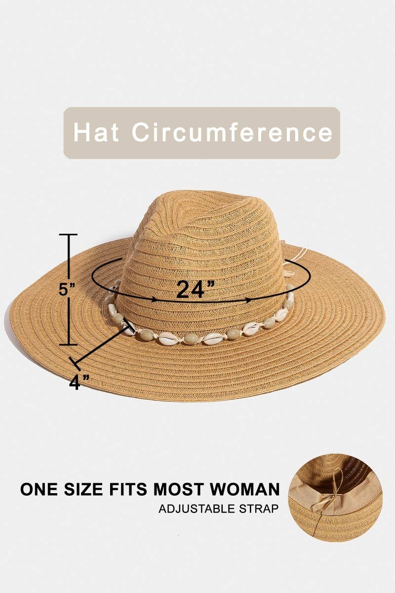 Sea Shell Straw Hat