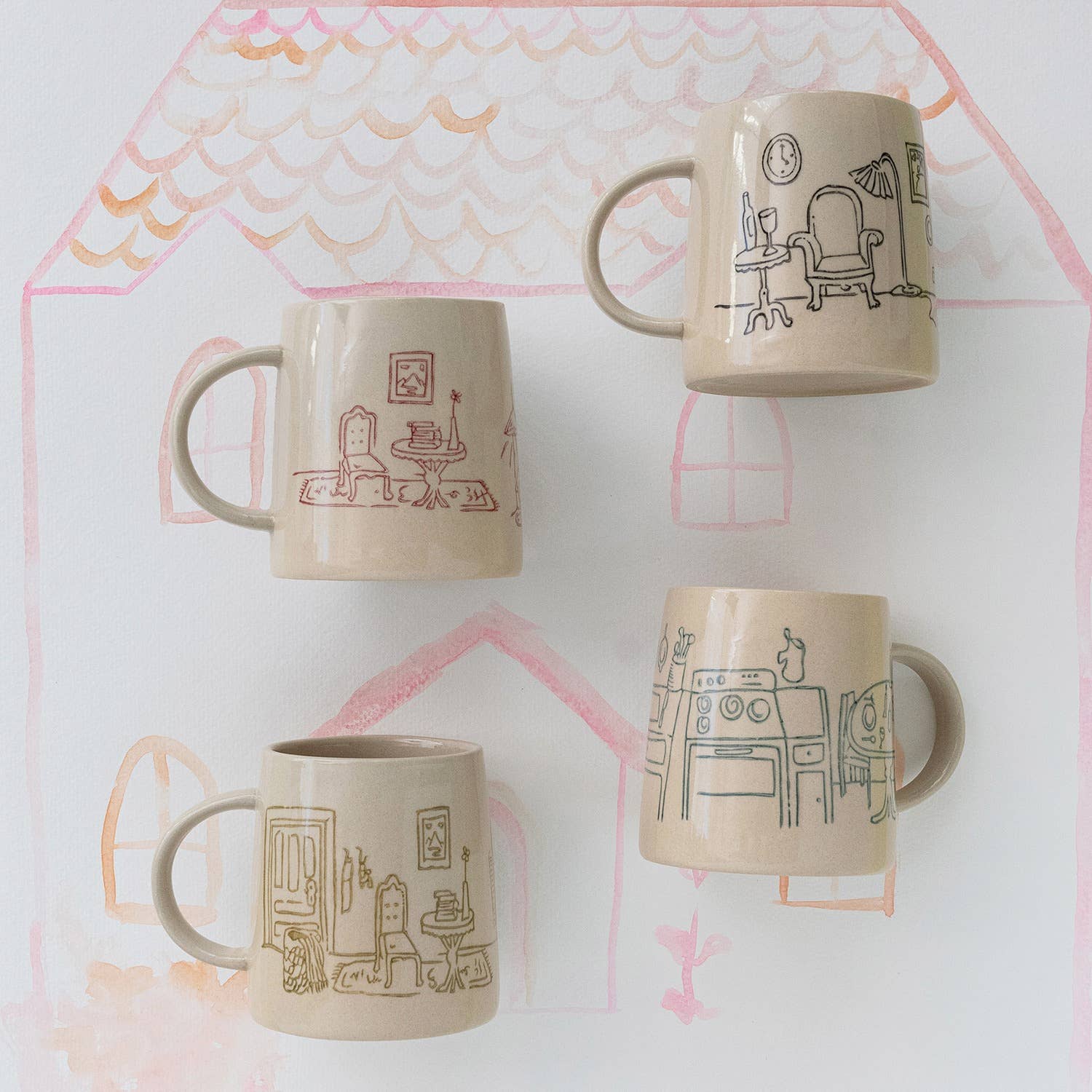 Hand Stamped Mug