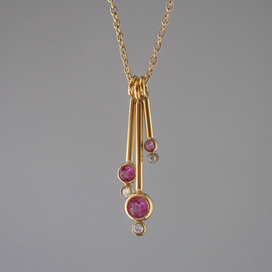 Rose Luna Drop Necklace