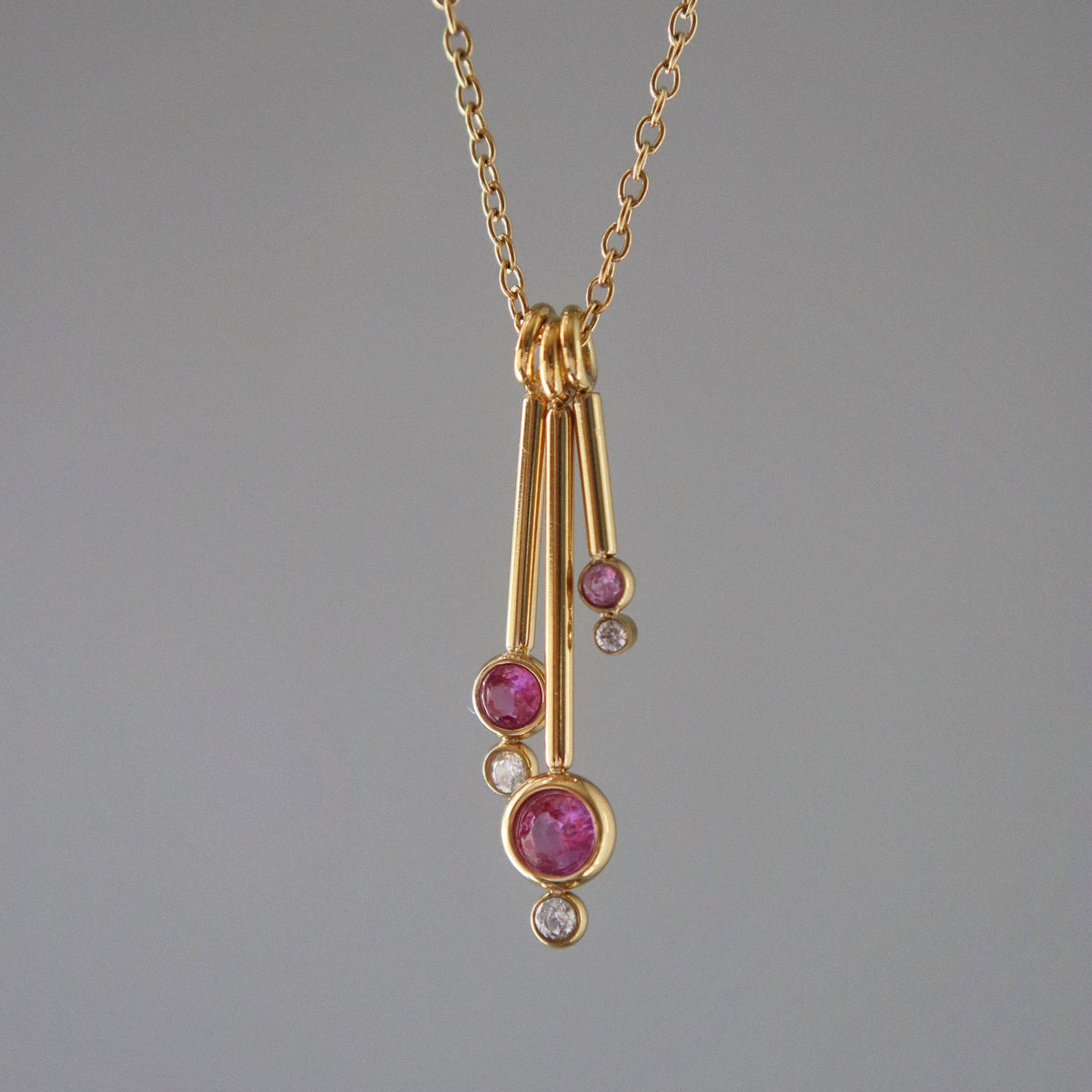 Rose Luna Drop Necklace