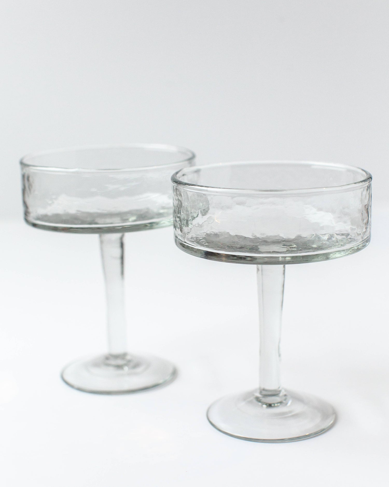 Handblown Hammered Coupe