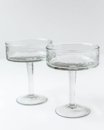 Handblown Hammered Coupe