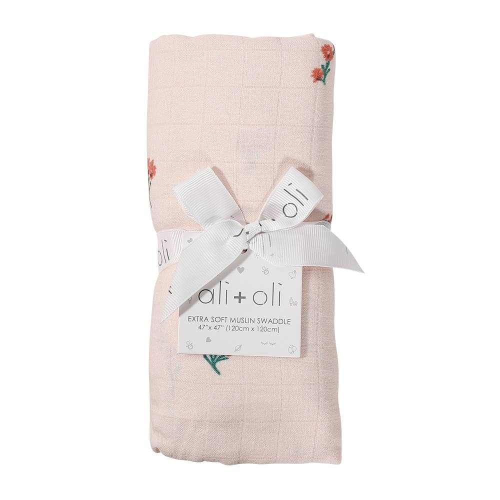 Petite Posies Swaddle Blanket