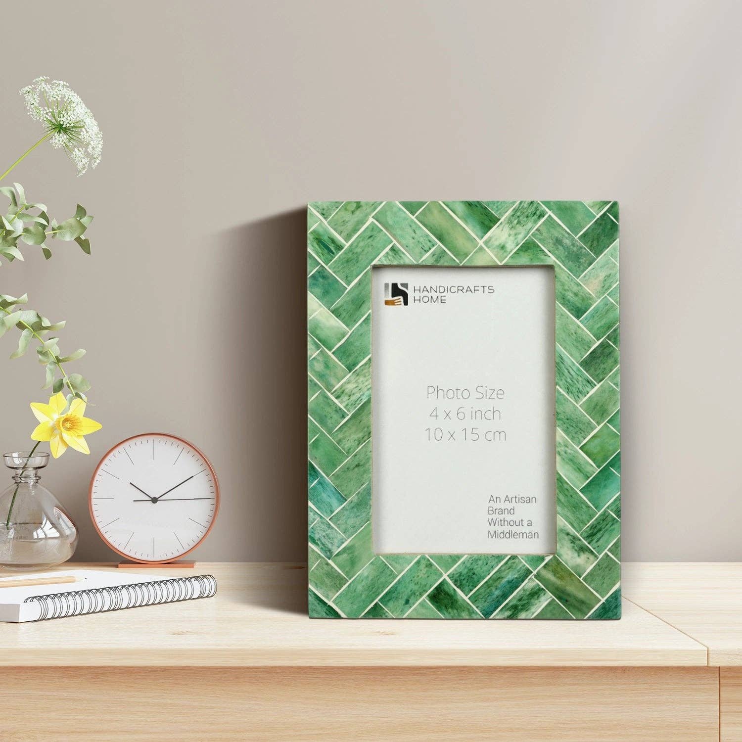 Green Leaf Bone Frame