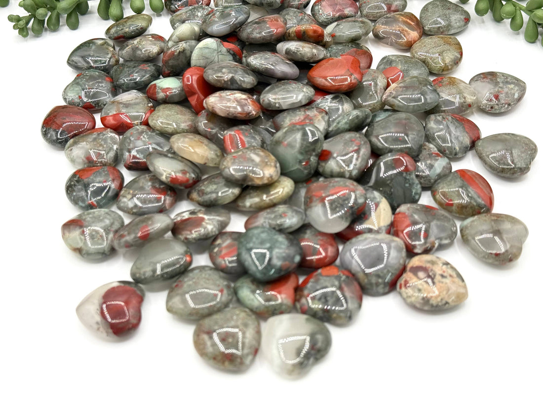 African Bloodstone Mini Heart