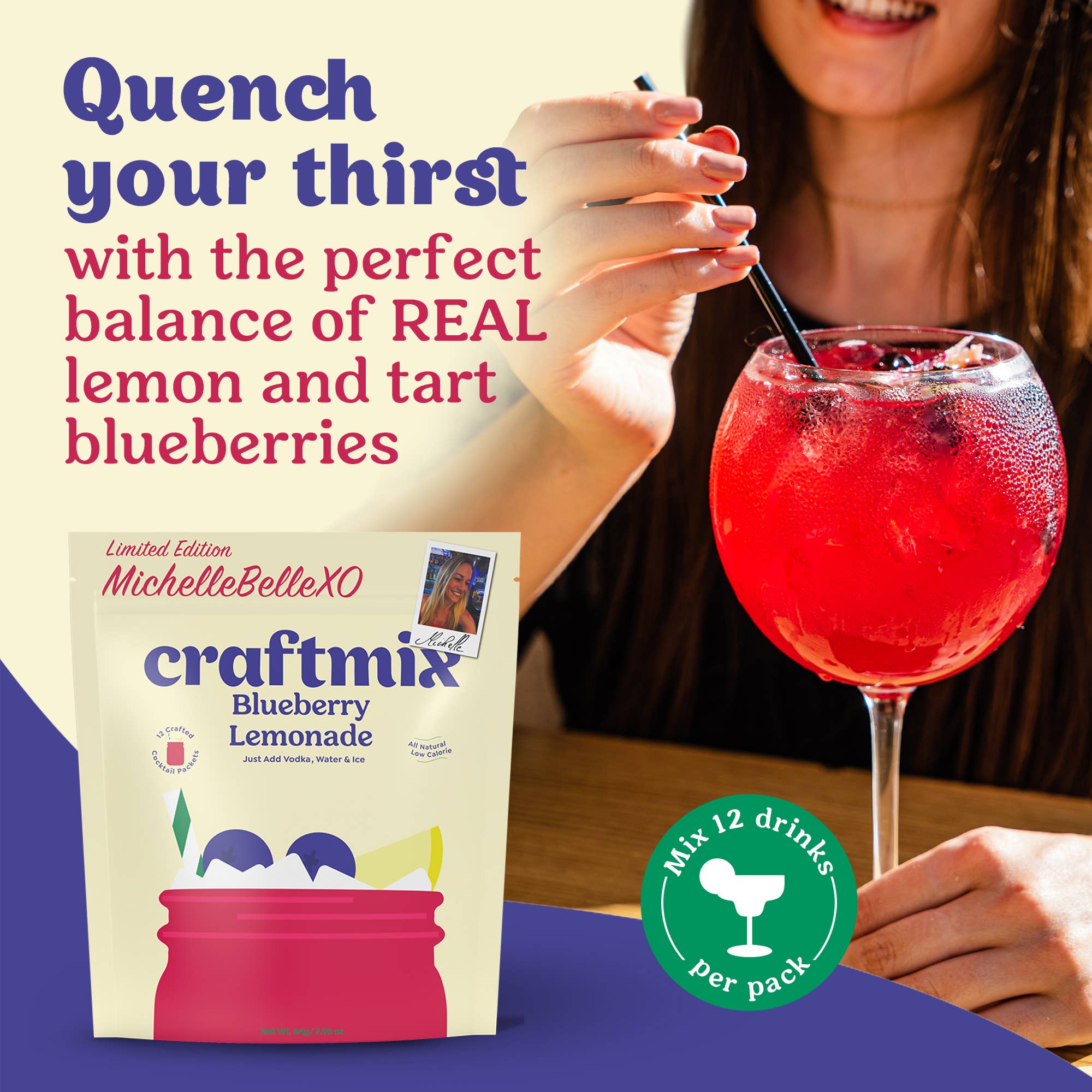 Blueberry Lemonade Cocktail Mix