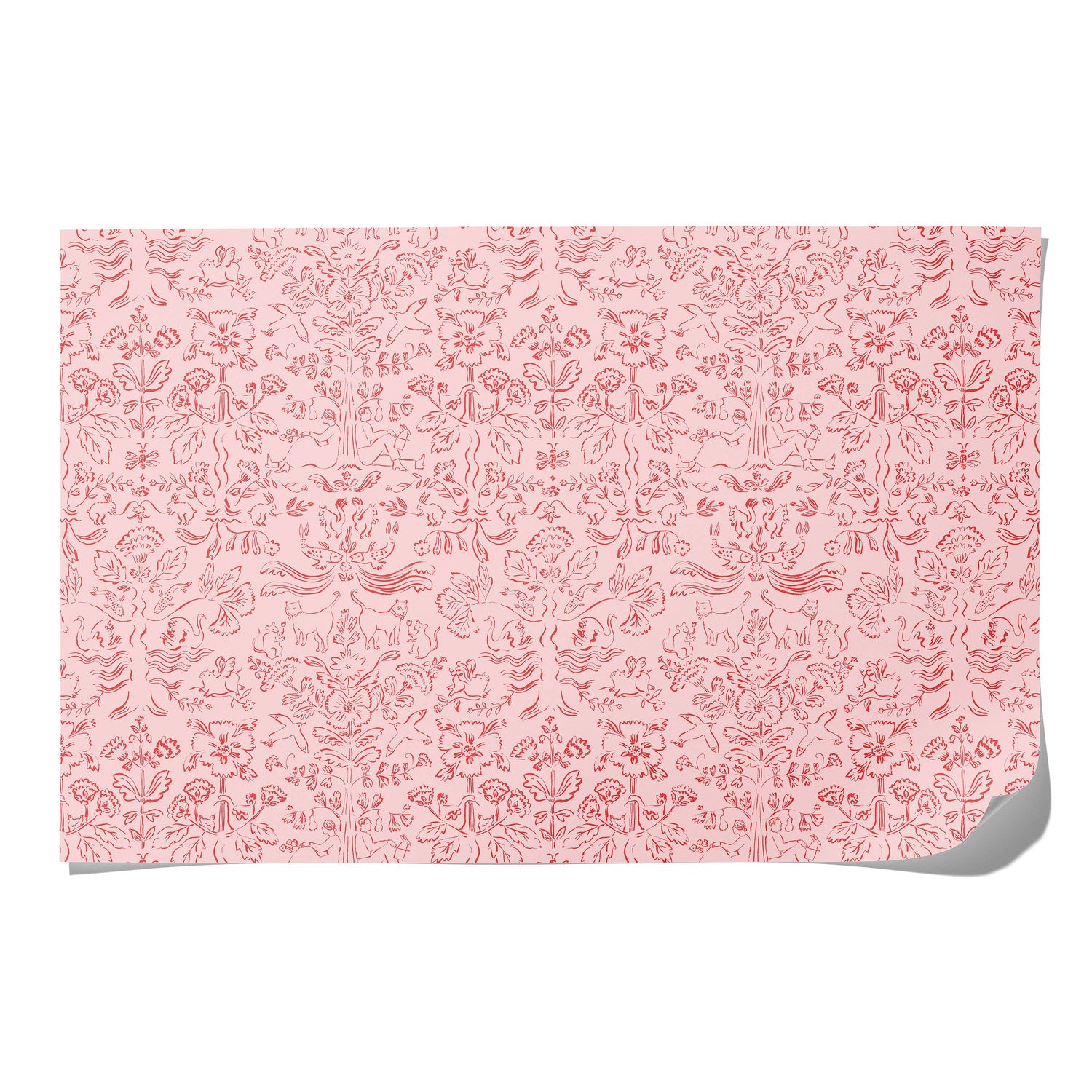 Pink Garden Wrapping Paper