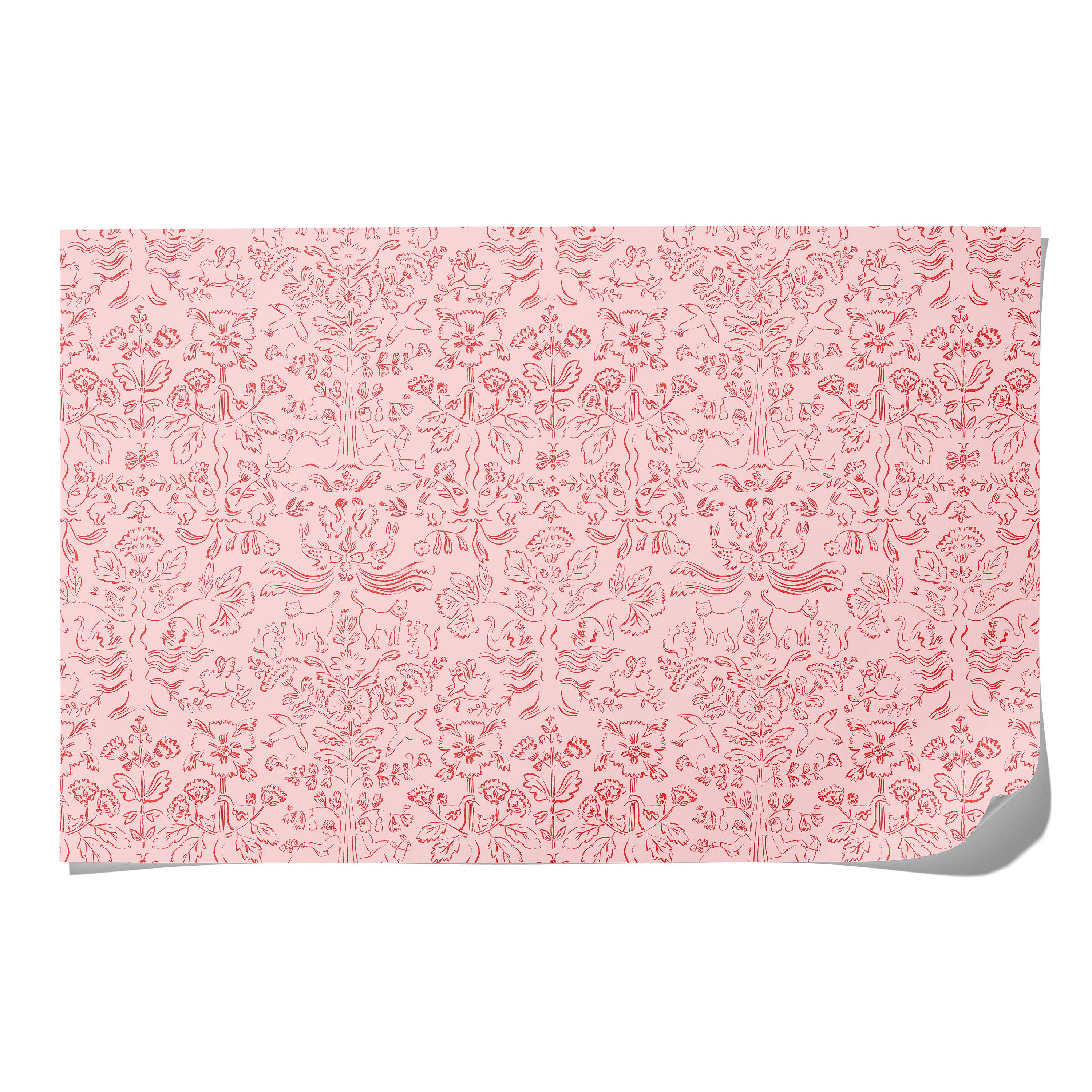 Pink Garden Wrapping Paper