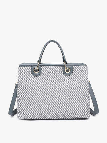 Nancy Woven Striped Tote