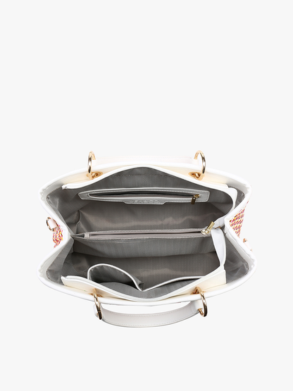 Nancy Woven Striped Tote