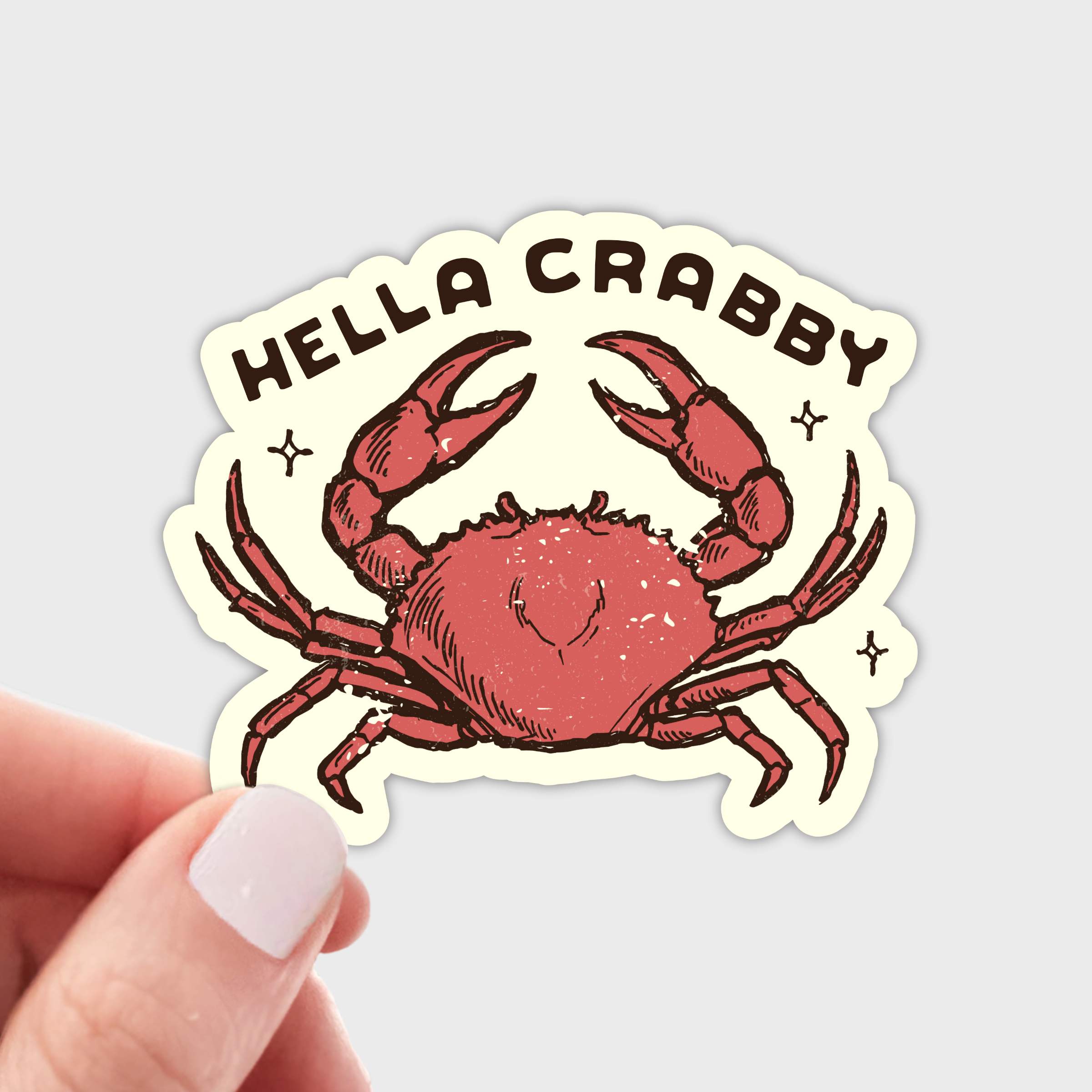 Hella Crabby Sticker