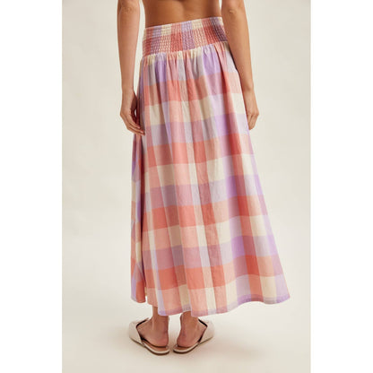 Plaid Picnic Midi Skirt