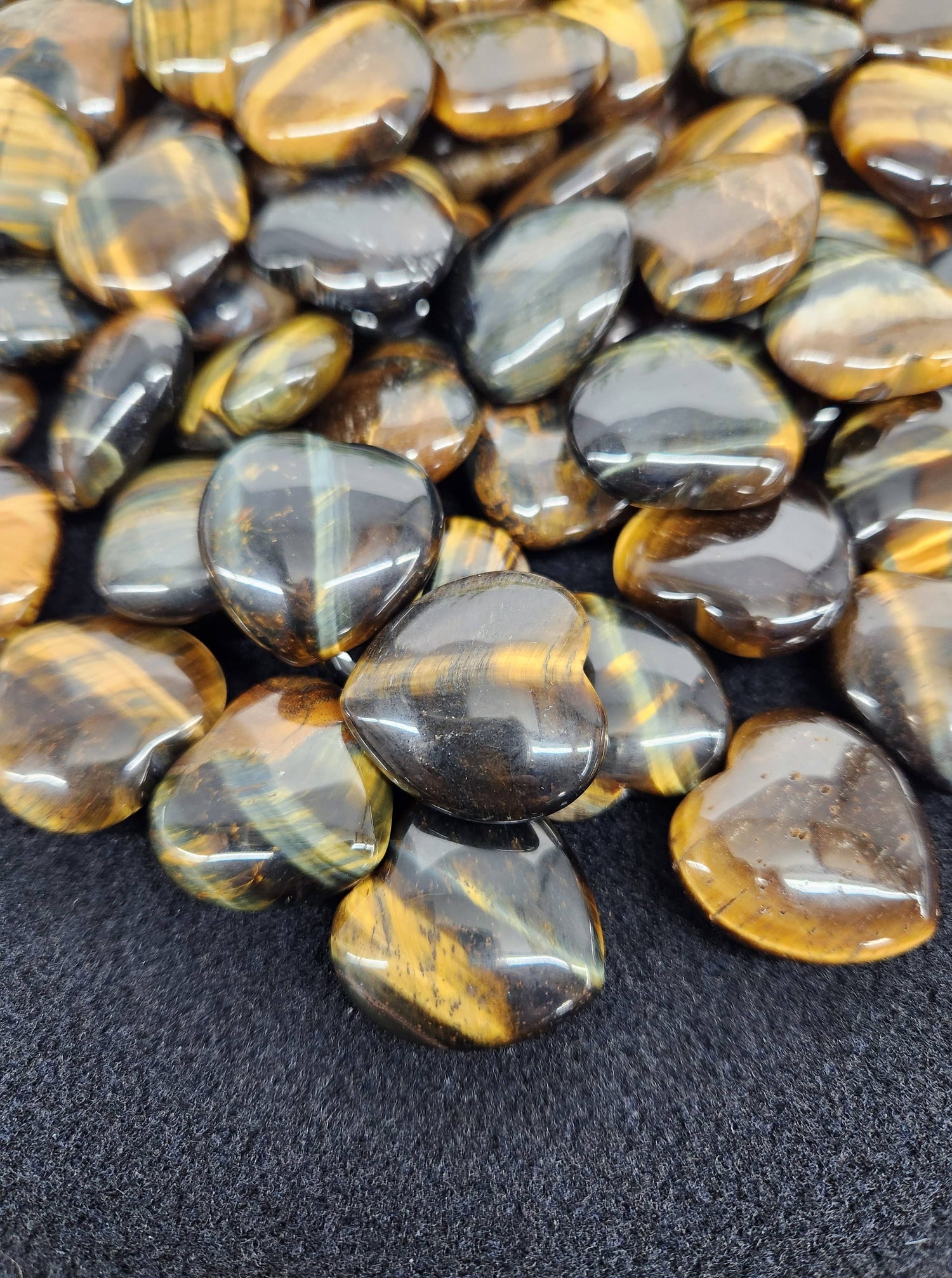 Blue Tiger Eye Mini Heart