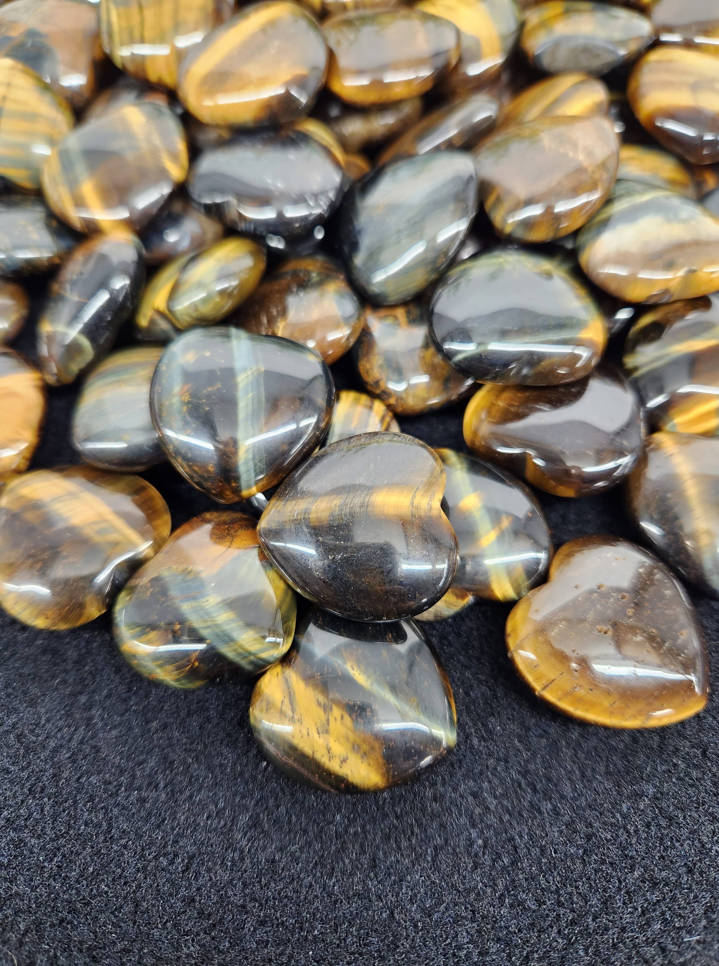 Blue Tiger Eye Mini Heart