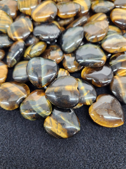 Blue Tiger Eye Mini Heart