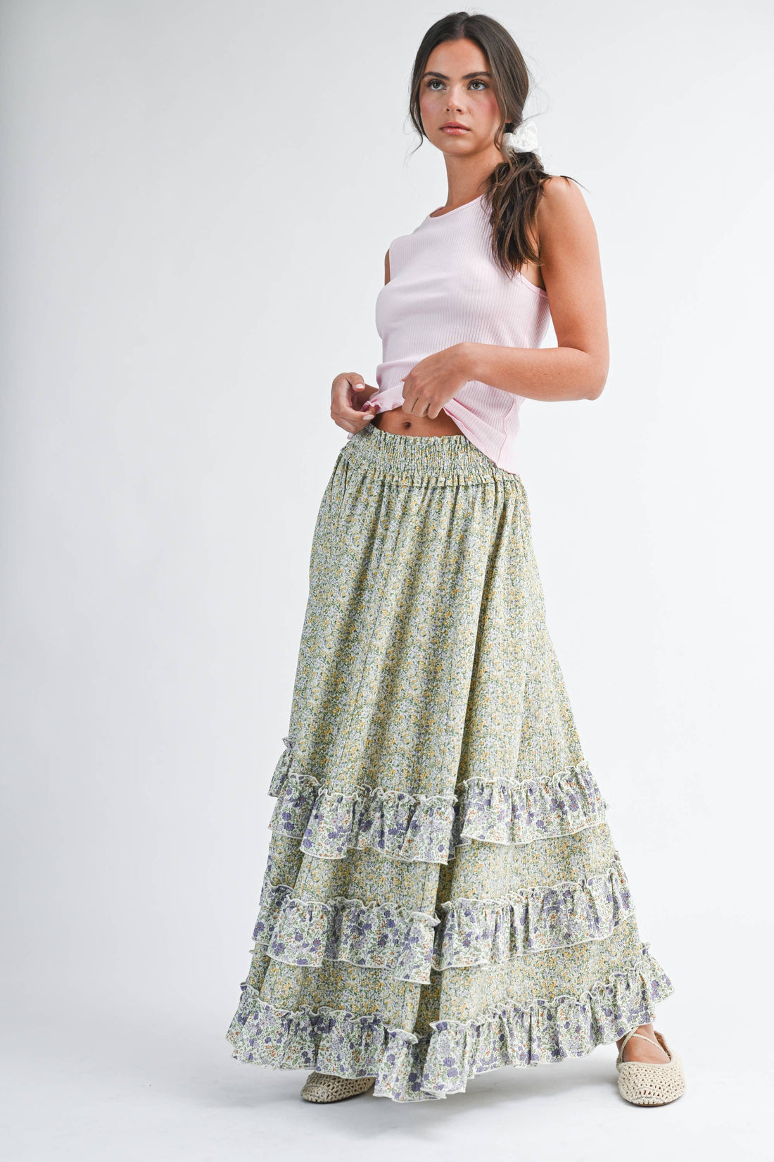 Meadow Days Ruffle Maxi Skirt