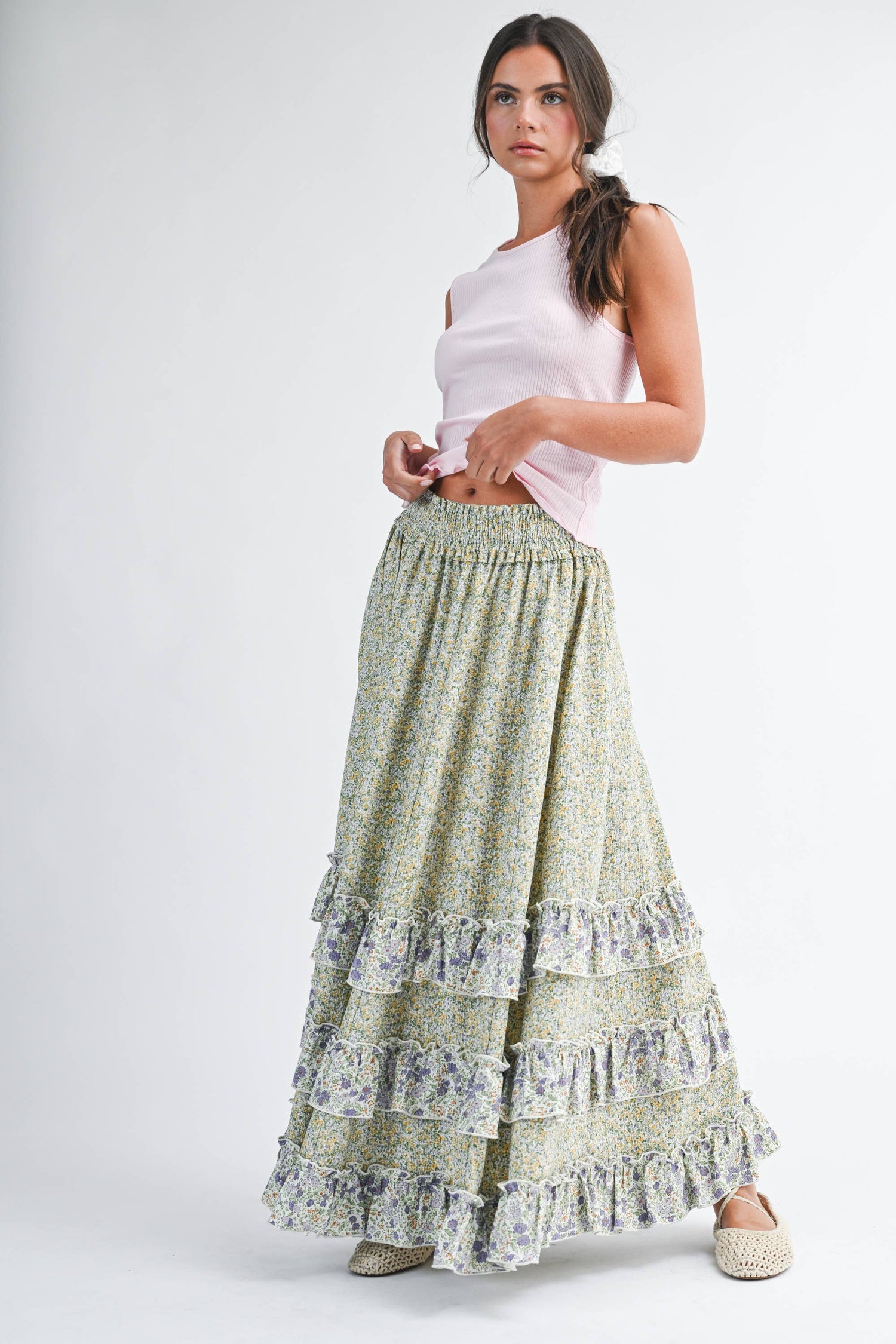 Meadow Days Ruffle Maxi Skirt
