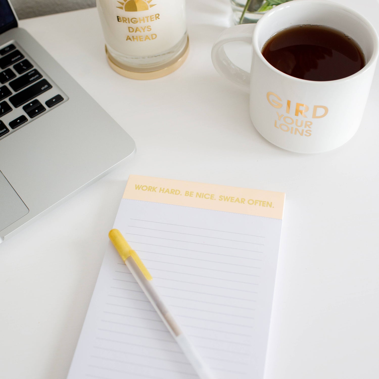 Work Hard, Be Nice, Swear Often. Notepad