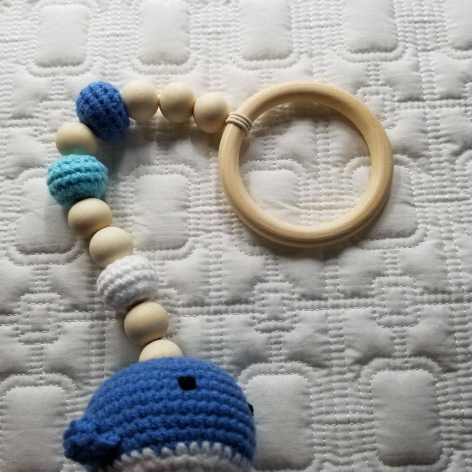 Hand Crochet Hanging Whale Rattle toy