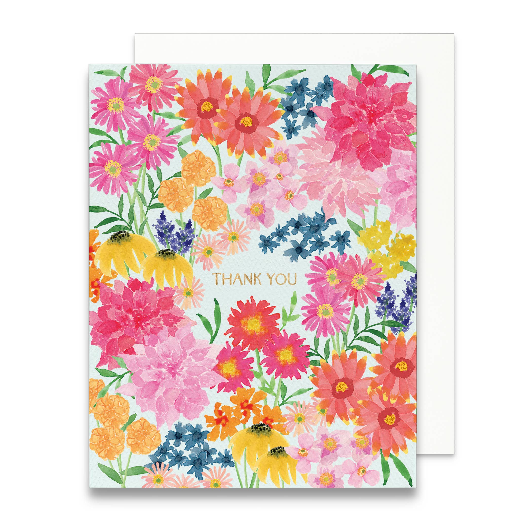 Bright Wildflowers Thank You Greeting Card